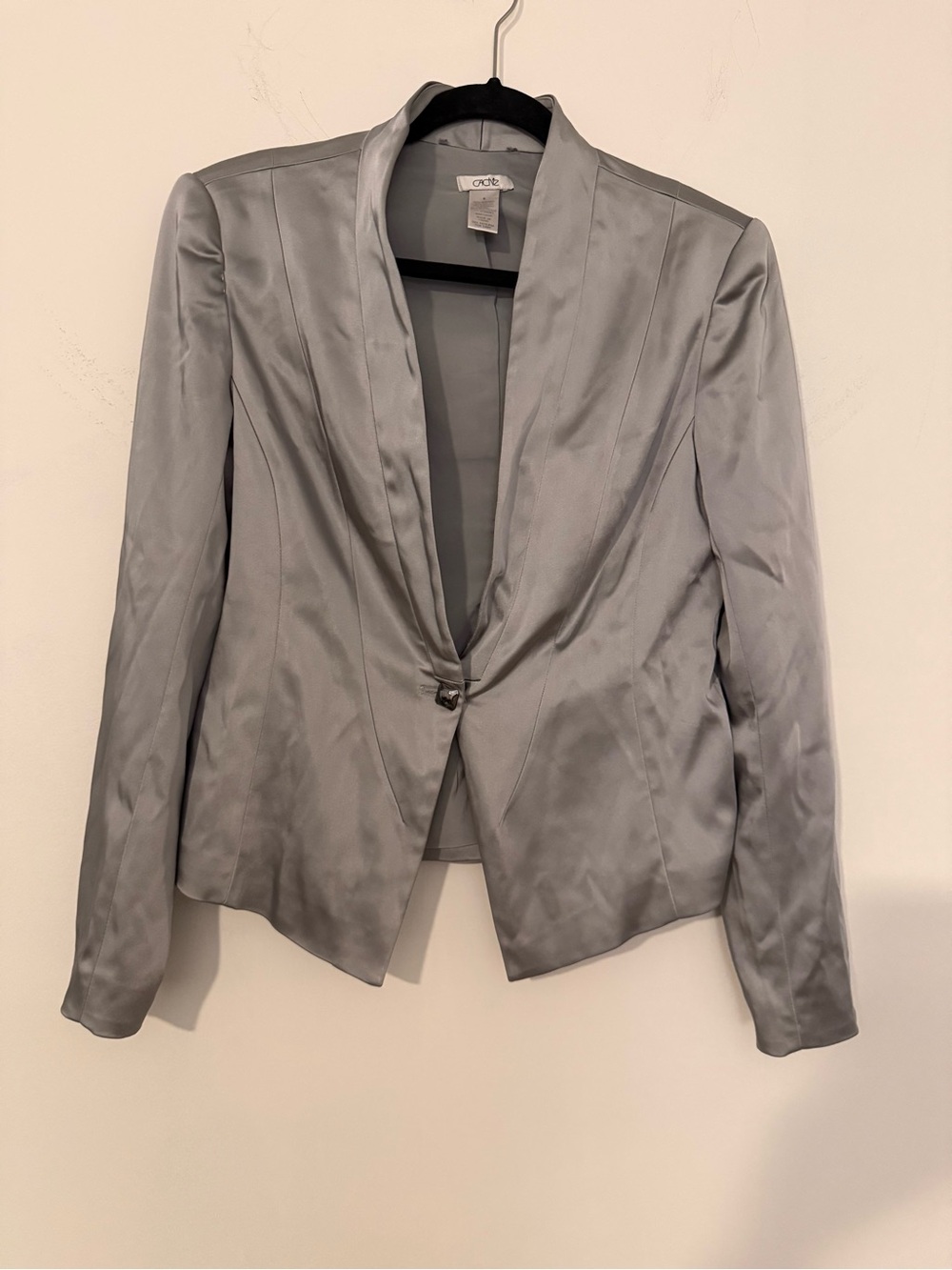 Vintage Cache Silver Satin Blazer